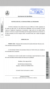 Convocatòria ple extraordinari 30 maig 2016