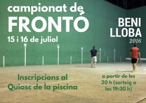 CAMPIONAT FRONTÓ 2016